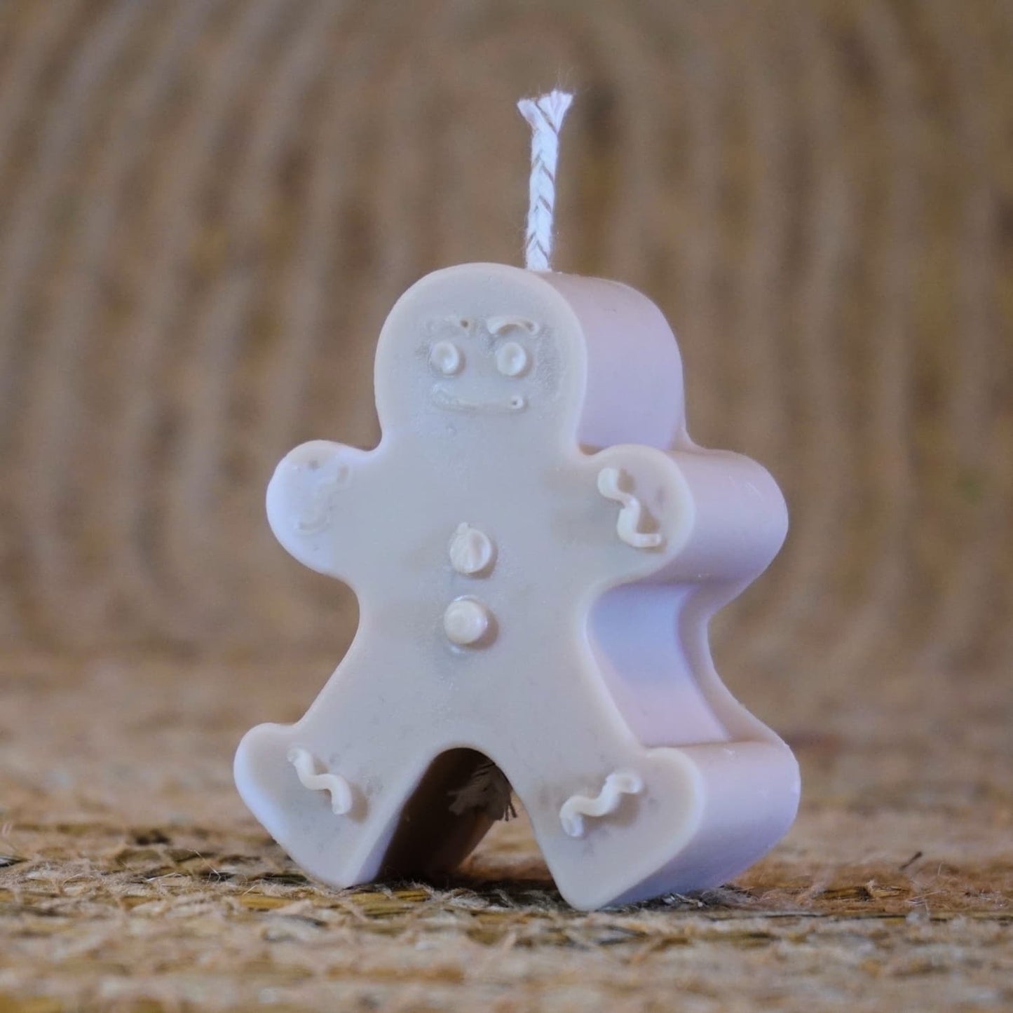 Vela de Galleta de Jengibre Navideña