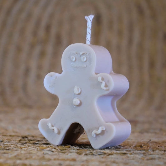 Vela de Galleta de Jengibre Navideña